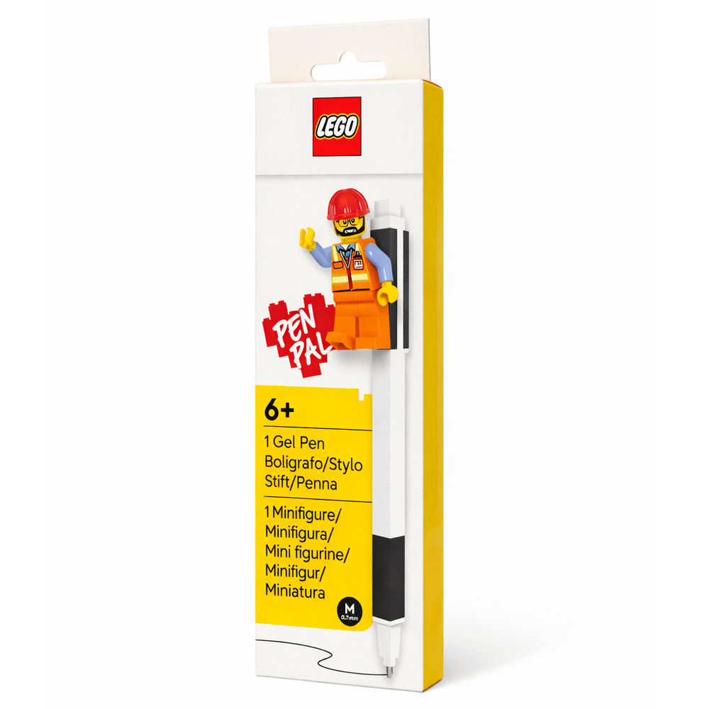 Caneta-Gel-Preta-e-Minifigura-Lego-Jandaia Caneta-Gel-Preta-e-Minifigura-Lego-Jandaia