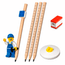 Kit-Escolar-Lapis-Preto-Apontador-e-Borracha-Lego-Detalhe00---Jandaia