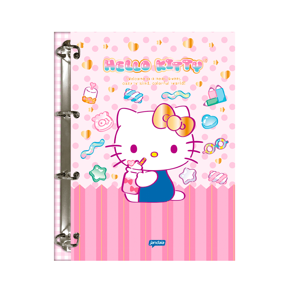 Caderno-Argolado-Colegial-80-Fls.-Jandaia---Hello-Kitty-1