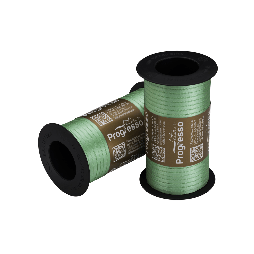 Fita-de-Cetim-Progresso-4mm-100-metros-232-Verde-Menta Fita-de-Cetim-Progresso-4mm-100-metros-232-Verde-Menta